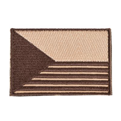 Toppa BANDIERA DELLA REPUBBLICA CECA STRISCE velcro 7,5 x 5,5 cm DESERT