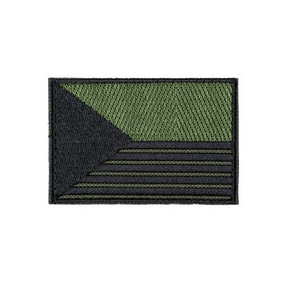 Toppa BANDIERA DELLA REPUBBLICA CECA STRISCE orizzontali velcro 7,5 x 5,5 cm VERDE