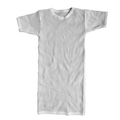 Maglietta a rete ITALIANA a maniche corte BIANCA