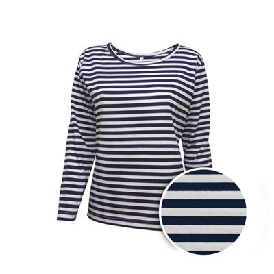 Maglietta da donna a maniche lunghe in stile marinaro