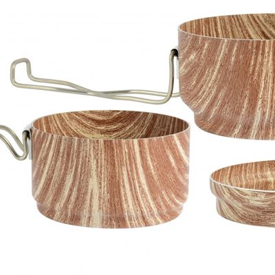 Bicchiere in alluminio a tre pezzi con rivestimento in teflon PTFE WOOD ALB alb611W 3