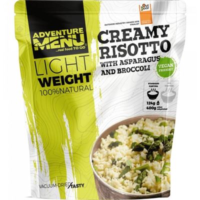 Risotto cremoso con asparagi e broccoli PORZIONE 124 g/400 g - piatto pronto disidratato