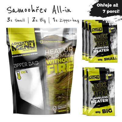 Samoohřev ALL IN (3x30g + 2x60g + busta con chiusura a zip) - ADM