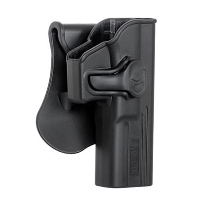 Fondina da cintura GLOCK in plastica DESTRA NERA AMOMAX AMX009-BK 2
