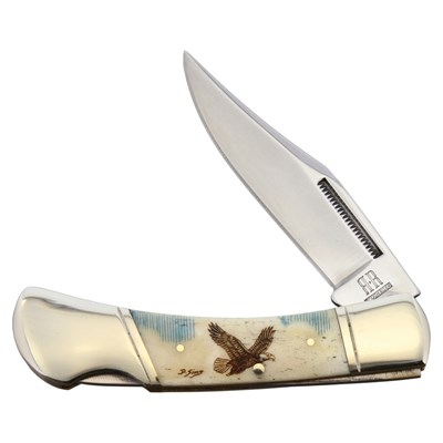 Coltello pieghevole EAGLE con motivo di caccia ORLO