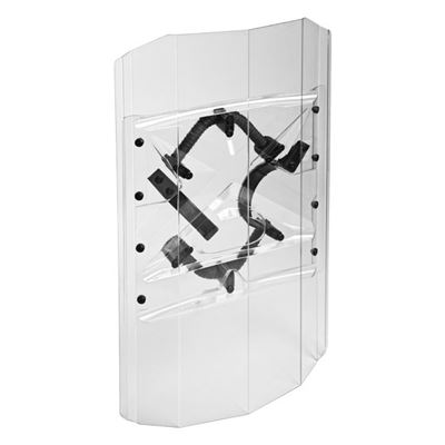 Scudo antiurto universale squadrato, impugnatura con mano libera