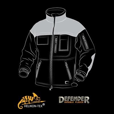 Giacca DEFENDER in pile NERO Helikon-Tex® BL-DEH-HF-01 2