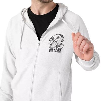 Felpa OLD SCHOOL con zip e cappuccio GRIGIO CHIARO MELANGE Helikon-Tex® BL-ODS-CB-2G 5