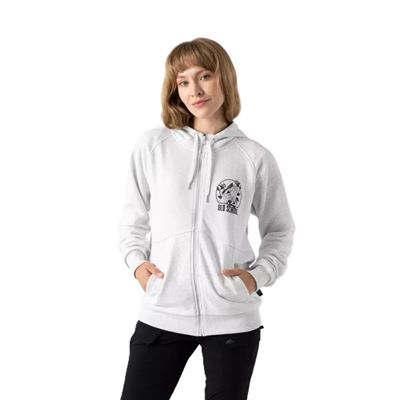 Felpa OLD SCHOOL con zip e cappuccio GRIGIO CHIARO MELANGE Helikon-Tex® BL-ODS-CB-2G 4