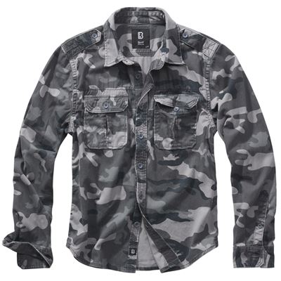 Camicia stile VINTAGE manica lunga GREY CAMO