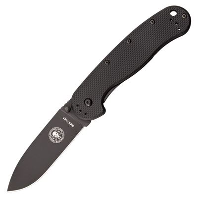 Coltello pieghevole AVISPA lama liscia NERO