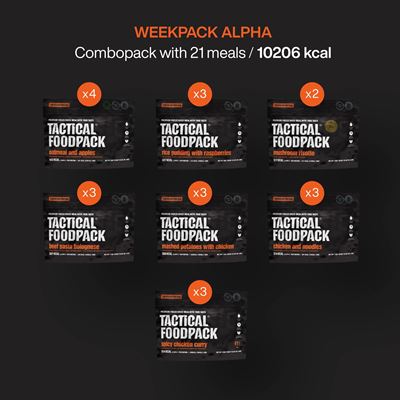 Cibo disidratato 21 porzioni WEEKPACK ALPHA TACTICAL FOODPACK C0017 5