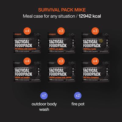 Cibo disidratato 21 porzioni SURVIVAL PACK MIKE TACTICAL FOODPACK C0020 5