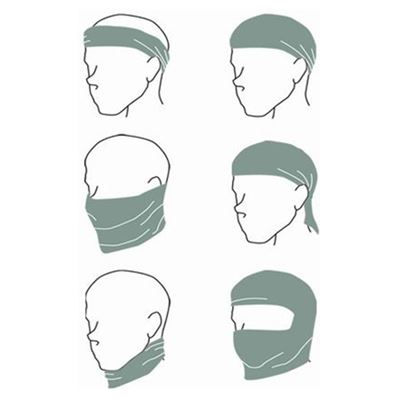 Sciarpa MULTI-WRAP multifunzionale NERO CONDOR OUTDOOR 212-002 3