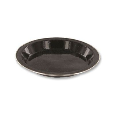 Piatto fondo in metallo smaltato NERO