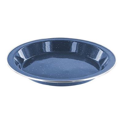 Piatto fondo in metallo smaltato BLU