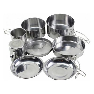 Set di stoviglie da campeggio INOX per 2 persone