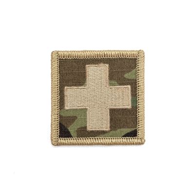 Patch paramedico CROCE velcro KHAKI-OCP bordo KHAKI