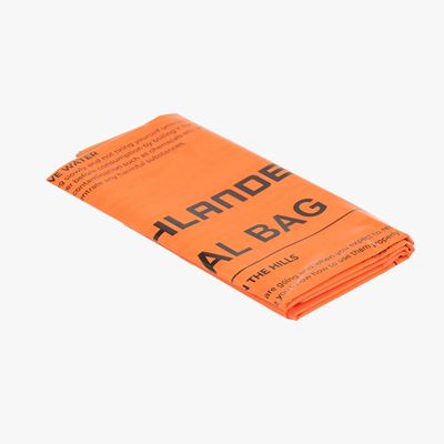 Sacco di emergenza SURVIVAL 91x183 cm, istruzioni incluse ARANCIONE HIGHLANDER CS037-OE 2