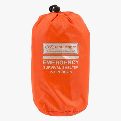 Tenda di emergenza SURVIVAL per 2-3 persone, istruzioni incluse HIGHLANDER CS064-OE 2