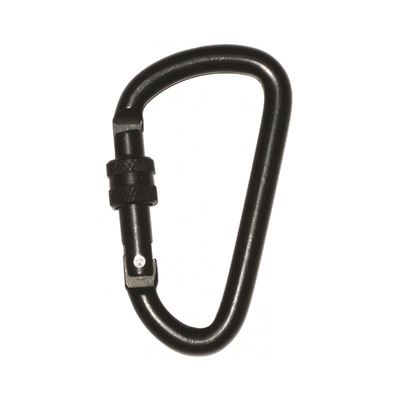 Moschettone con chiusura di sicurezza 2 pezzi 75 mm NERO