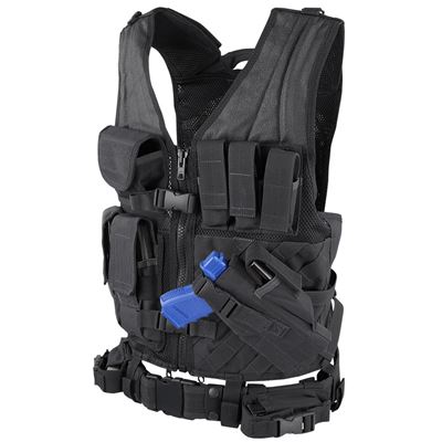 Gilet tattico CROSSDRAW - NERO