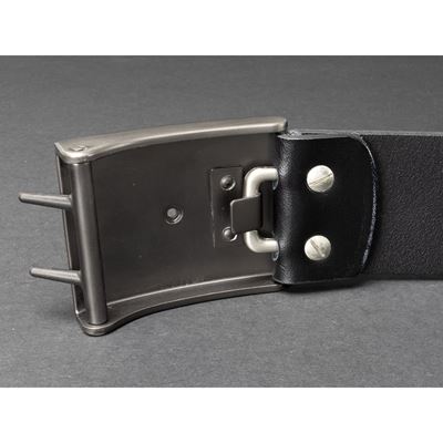 Cintura in pelle con fibbia POLICIE 45 mm militare NERA  CZ-262 2