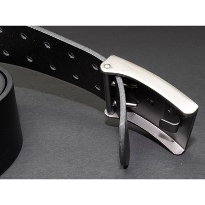 Cintura in pelle con fibbia POLICIE 45 mm militare NERA  CZ-262 4