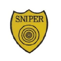 Toppa SNIPER con bersaglio - GIALLO