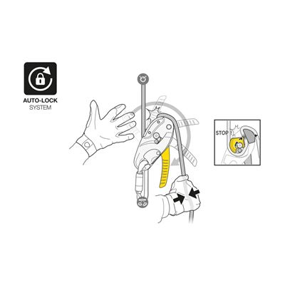 Attrezzatura da discesa in corda doppia Rig Repairable GIALLA PETZL D021BA00 5