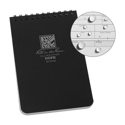 Blocco D.O.P.E LOGBOOK impermeabile NERO