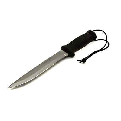Coltello da combattimento DIVER AZ INOX impugnatura in GOMMA TEMPERATA MIKOV V709253 3