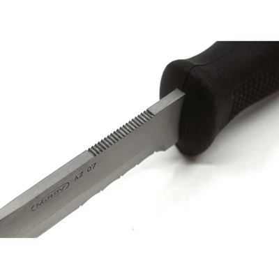 Coltello da combattimento DIVER AZ INOX impugnatura in GOMMA TEMPERATA MIKOV V709253 8