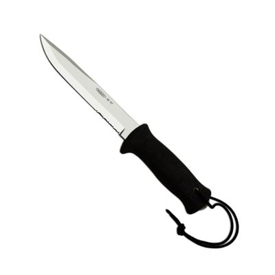 Coltello da combattimento DIVER AZ INOX impugnatura in GOMMA TEMPERATA