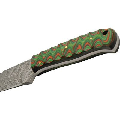 Coltello con lama fissa HUNTER GREEN damasco Damascus Knives DM-1376-GN 2