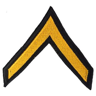 Patch grado militare statunitense PRIVATE - ORO