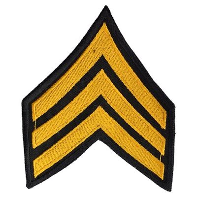 Patch grado militare statunitense SERGEANT - ORO
