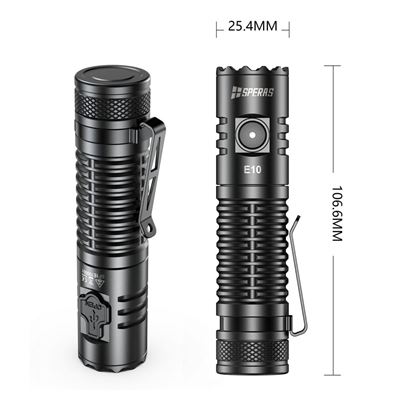 Torcia E10 ricaricabile multifunzione, 1300 lumen, 175 metri, IP68 SPERAS E10-SP 2