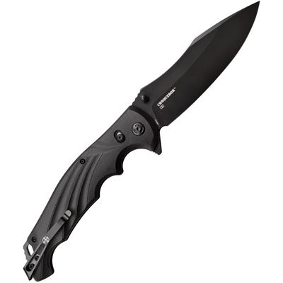 Coltello pieghevole CONQUEROR lama liscia NERO ELITE TACTICAL ET-FDR010BK 2