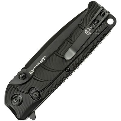 Coltello pieghevole BACKDRAFT lama liscia NERO ELITE TACTICAL ET-FDR011BK 3