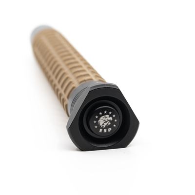 Manganello a pulsante 51 cm/20" con terminale a tringolo, impugnatura antiscivolo con custodia COYOTE ESP EXBTT-20HCOY 2