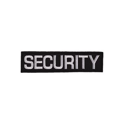 Toppa SECURITY - NERO con filo bianco piccolo VELCRO