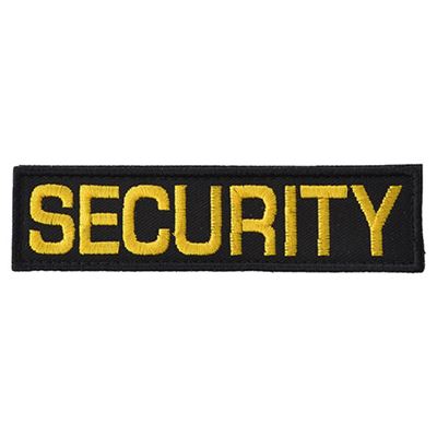 Patch SECURITY - NERO con filo giallo VELCRO