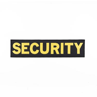 Patch SECURITY grande NERO con filo giallo