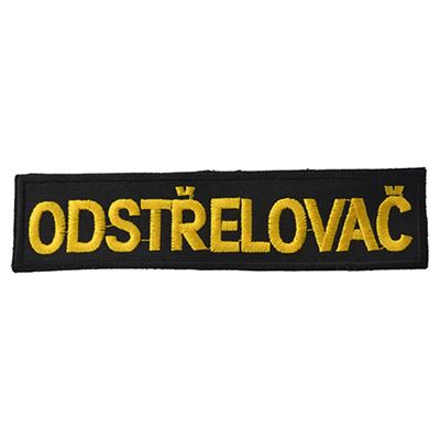 Patch ODSTŘELOVAČ - NERO con filo giallo