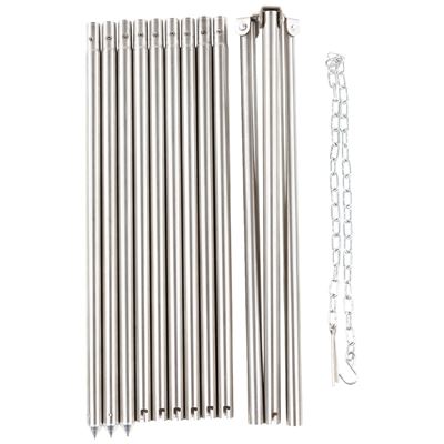 Treppiede in acciaio inossidabile grande pieghevole con catena per pentola FOX Outdoor 33630 4