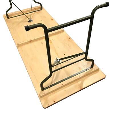 Tavolo BRITISH in legno MASSICCIO piano 190x73cm gambe pieghevoli in metallo Esercito britannico TABW 3