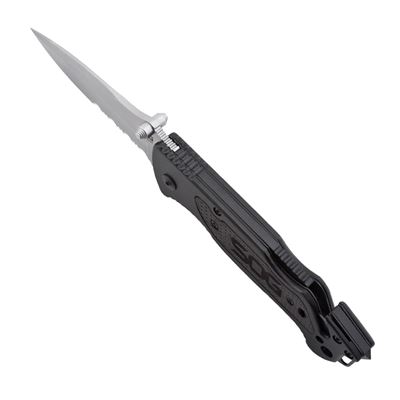Coltello pieghevole ESCAPE lama combinata NERO SOG FF24-CP 2