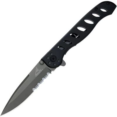 Coltello pieghevole EVO lama combinata NERO