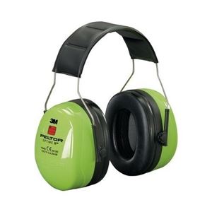 Cuffie antirumore PELTOR Optime III VERDE RIFLETTENTE usate